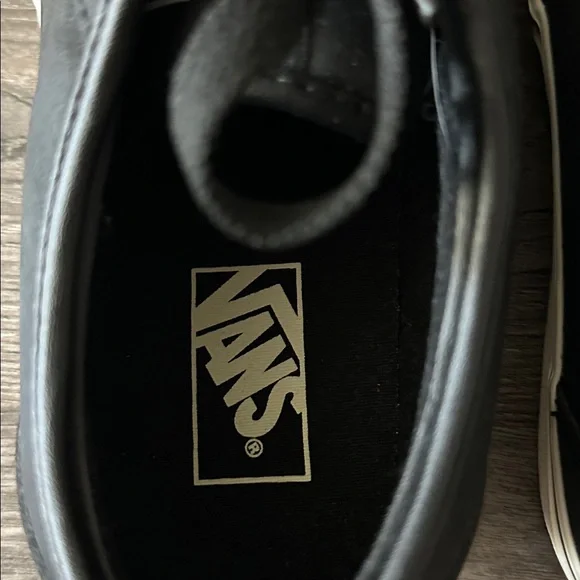 Vans Men's Classic Vegan Leather Black Sneakers - Picture 3 of 5